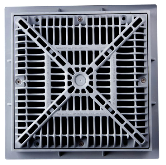 9" X 9" FRAME/GRATE POOL DRAIN (BLACK) - 25508-094-000L