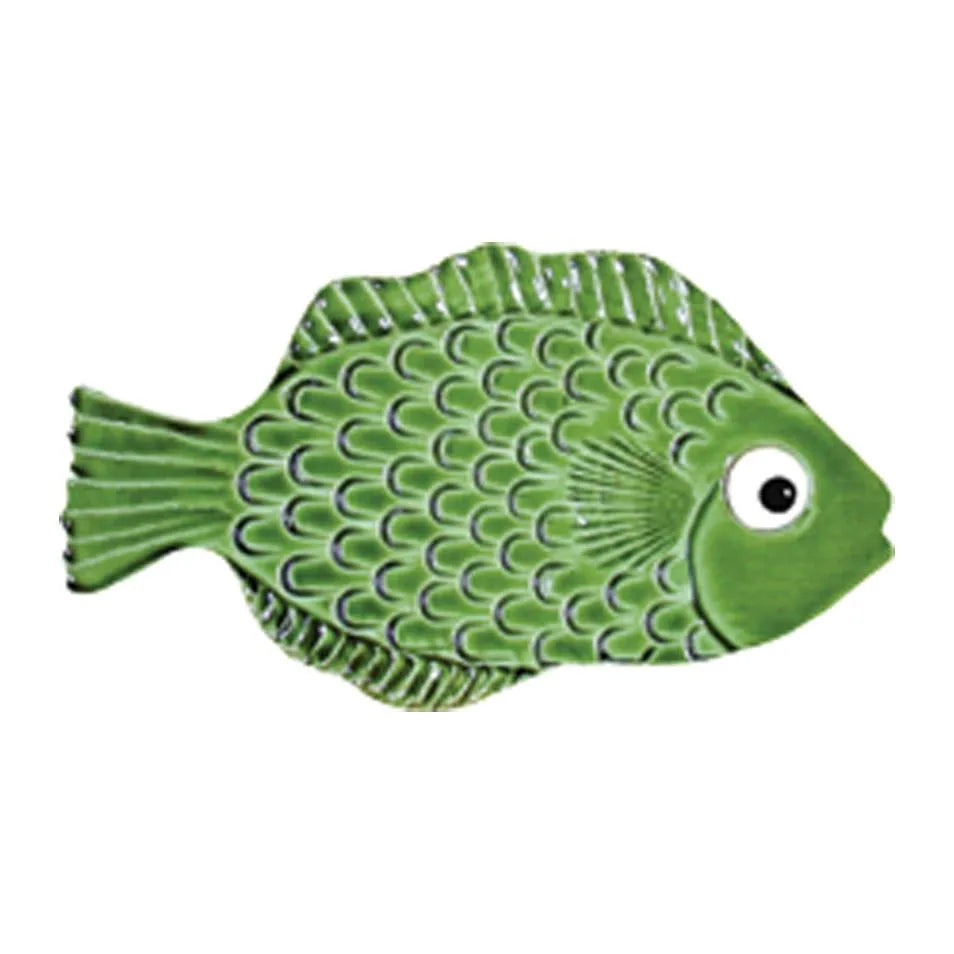 CERAMIC MOSAIC MINI TROPICAL FISH -GREEN - TFIGRERB