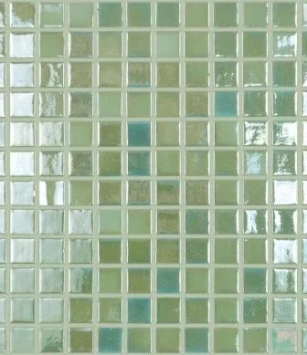 FIREGLASS TILE PEARL / BLUE GLOW 1" X 1" - 412