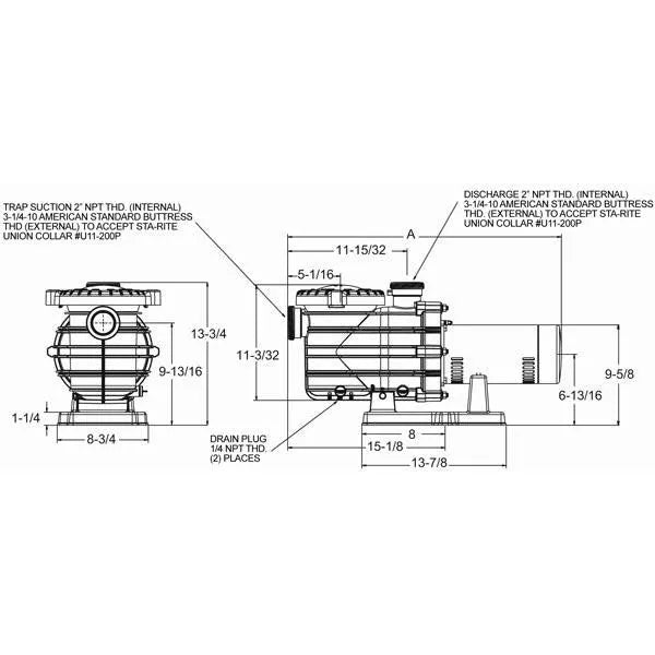 PENTAIR DYNA-PRO PUMP 1.5 HP S.SPEED - MPE6F-207L