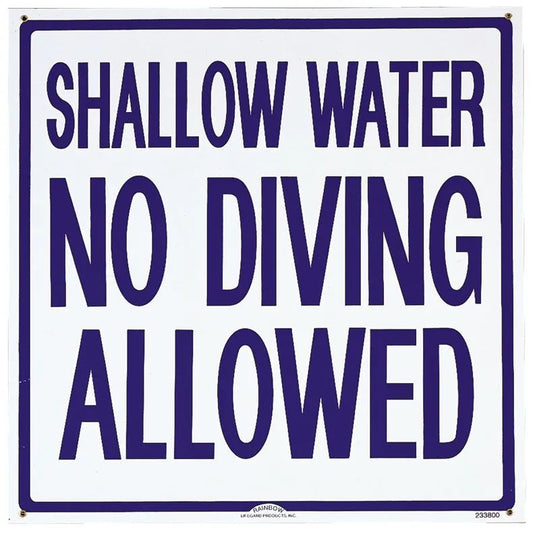 PENTAIR SIGN NO DIVING ALLOWED 24 X 24 - R233800