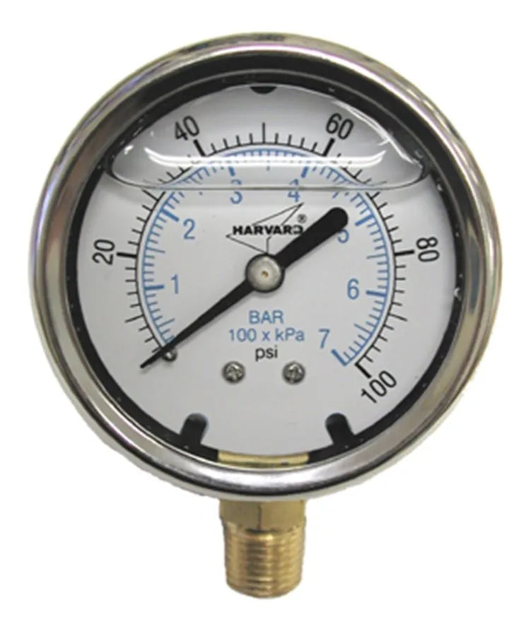 PRESSURE GAUGE - LIQUID FILLED 2.5" - AGILPG6025-4L