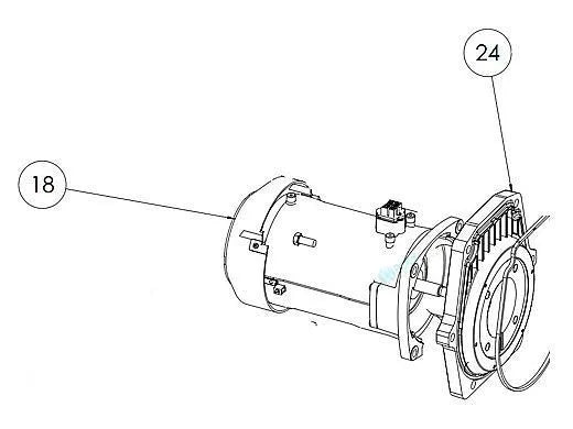 PUMP MTR PKG 3.2KW FERRITE ALMD - 350305S