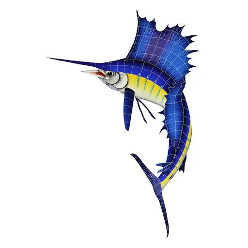 SAILFISH LEFT TILE FIGURE 60" X 42'" - SAIBLULL