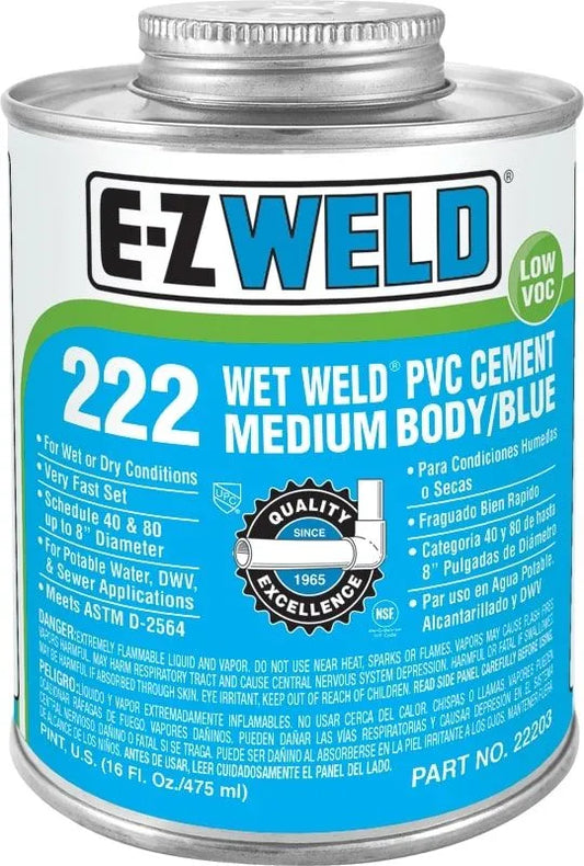 WHITLAM MEDIUM PVC CEMENT - AQUA BLUE QT - SB32